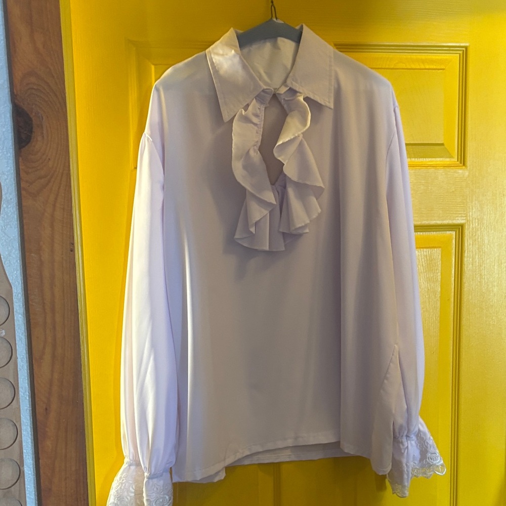 Elegant White Ruffle Blouse